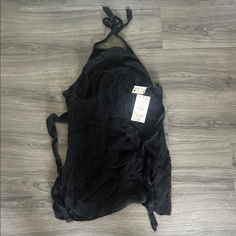 Zara Black Halter Mini Dress - Picture 3 of 7